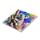 Kleurrijke Koala Beer Watercolor Splash, Tegeltje (Zijkant)