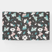 Kleurrijke Koala Patroon Leuke Dier en Bloemen Spandoek (Horizontaal)