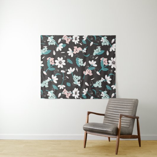 Kleurrijke Koala Patroon Leuke Dier en Bloemen Wandkleed (In Situ (horizontaal))