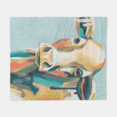 Kleurrijke Koe Fleece Deken (Voorkant (Horizontaal))