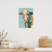 Kleurrijke Koe Poster (Keuken)