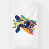 Kleurrijke Koe, Rainbow Koe Design Spandoek (Verticaal)