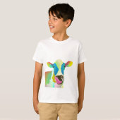Kleurrijke koe t-shirt (Voorkant volledig)