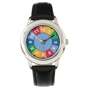 Kleurrijke koele cijfers horloge