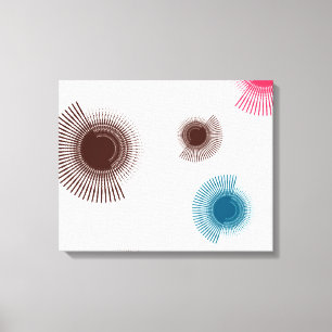 Kleurrijke, koele, trendomcirkels van stedelijke b canvas afdruk