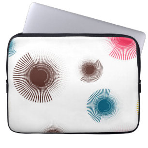 Kleurrijke, koele, trendomcirkels van stedelijke b laptop sleeve