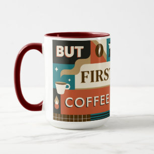 Kleurrijke koffie citaten mok
