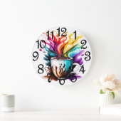 Kleurrijke koffie grote klok (Huis)