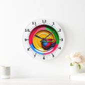 Kleurrijke koffie grote klok (Huis)