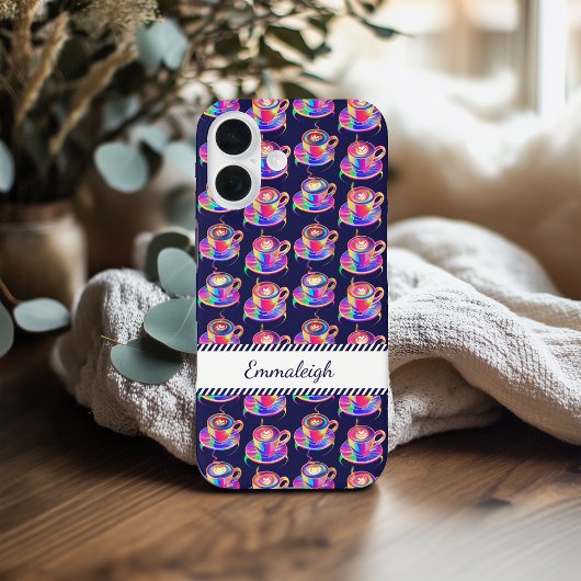 Kleurrijke koffie Latte Case-Mate iPhone Case