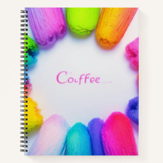 kleurrijke koffie notitieboek