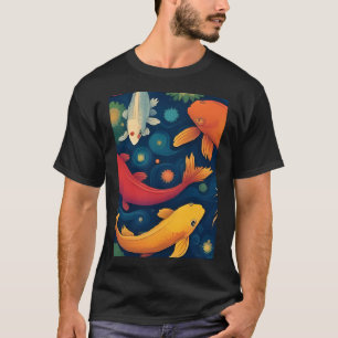 Kleurrijke Koi vissen in een vijver T-shirt