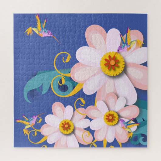 Kleurrijke Kolibrie   Legpuzzel (Verticaal)