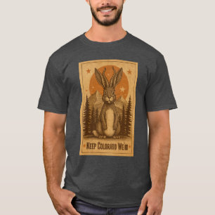 Kleurrijke Konijn met Tentakels-Blijf Colorado Raa T-shirt