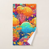 Kleurrijke koraalrif artwork bad handdoek (Handdoek)