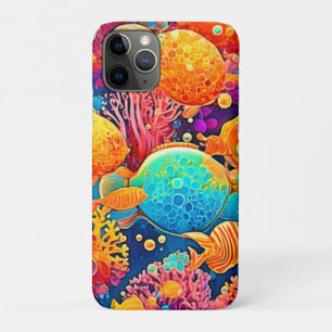 Kleurrijke koraalrif artwork iPhone 11 pro hoesje