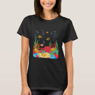 Kleurrijke Koraalrif Oceaan Levensillustratie T-shirt