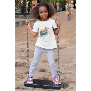 Kleurrijke kraan in het water t-shirt