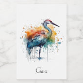 Kleurrijke kraan in het water voedselcontainer etiket (Enkel label)