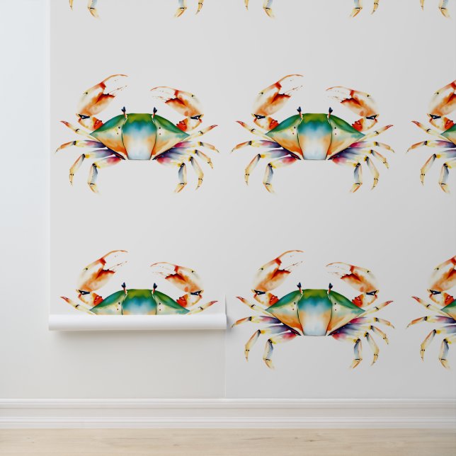 Kleurrijke Krab Kust Zand Dollar Seaside Behang (Applicatie)