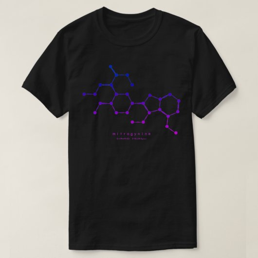 Kleurrijke Kratom Molecule Nootropics Kratom T-shirt (Design voorkant)