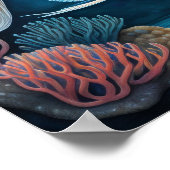 Kleurrijke krijttekenvis poster (Hoek)