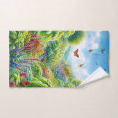 Kleurrijke kruidentuin en vlinders handdoek (Handdoek)