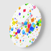 Kleurrijke kubussen 1 grote klok (Hoek)