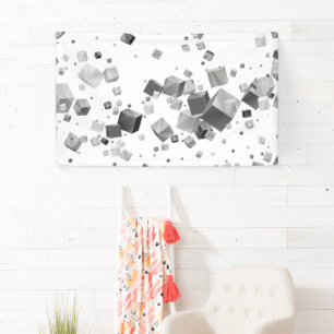 Kleurrijke kubussen 3 spandoek