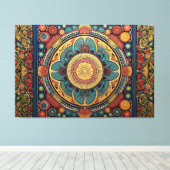 Kleurrijke kunst canvas print (Insitu (Houten vloer))