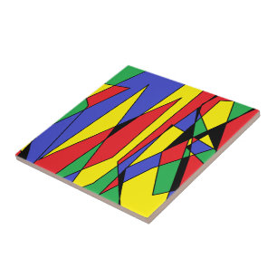 Kleurrijke kunst - Collectie tekenen - Tegeltje