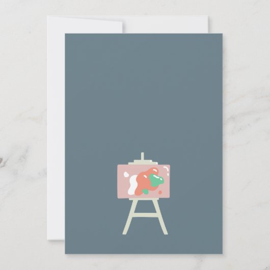 Kleurrijke kunst verfkwast Afstuderen Kaart (Achterkant)