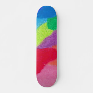 Kleurrijke kunstafdrukken skateboard