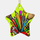 Kleurrijke kunstartikelen keramisch ornament (Links)