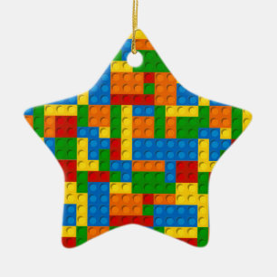 kleurrijke kunststofblokken keramisch ornament