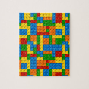 kleurrijke kunststofblokken legpuzzel