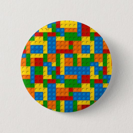 kleurrijke kunststofblokken ronde button 5,7 cm (Voorkant)