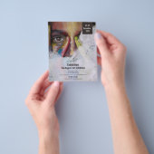 Kleurrijke kunsttentoonstelling Flyer Portret, Kun (Hand)