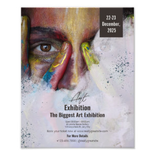 Kleurrijke kunsttentoonstellingsfolder portret, Ku Foto Afdruk