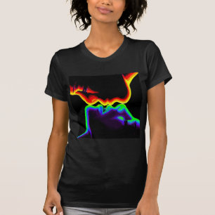 Kleurrijke kus t-shirt