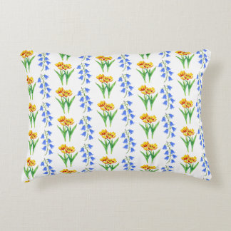 Kleurrijke Kussen met Blauwe Klokjes en Gele Tulpe