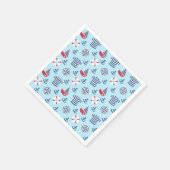 Kleurrijke kustvaart Anchor Nautical Party Servetten (Hoek)