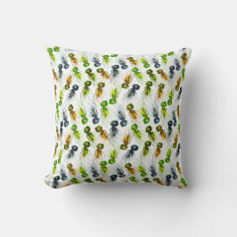 Kleurrijke kwal waterverf oceaan kussen