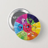 Kleurrijke Kwamis Ronde Button 5,7 Cm (Voorkant /achterkant)