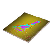 kleurrijke kwarteltegel tegeltje (Zijkant)