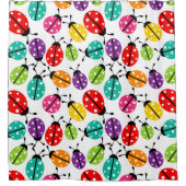 Kleurrijke Lady Bug Douchegordijn (Voorkant)