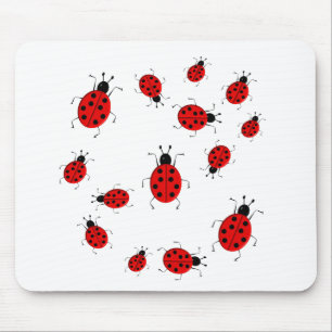 Kleurrijke ladybugs clipkunst muismat