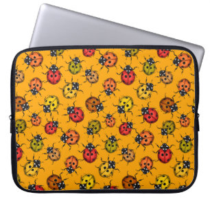Kleurrijke ladybugs laptop sleeve