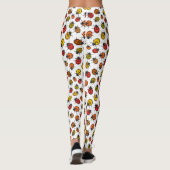Kleurrijke ladybugs op wit leggings (Achterkant)
