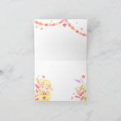 Kleurrijke Lam / Schaap Meisje Baby shower Dank u Bedankkaart (Binnen)